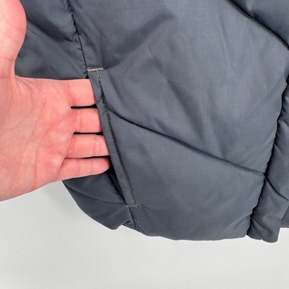 Obermeyer Ski Vest Womens Large Gray Nylon Down Filled Snap Front Pockets VTG - Picture 4 of 12
